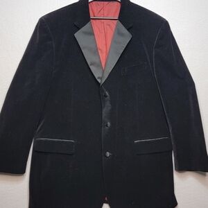 Men's Formal Black Velvet  Tuxedo Blazer Dinner‎ Jacket SIZE 48XL